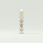 1.28 TCW Round & Pear Shaped Moissanite Wedding Band