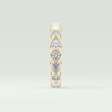 1.28 TCW Round & Pear Shaped Moissanite Wedding Band