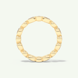 1.28 TCW Round & Pear Cut Lab-Grown Diamond Full Eternity Bezel Wedding Band