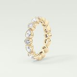 1.28 TCW Round & Pear Shaped Moissanite Wedding Band