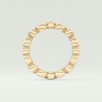 1.28 TCW Round & Pear Shaped Moissanite Wedding Band