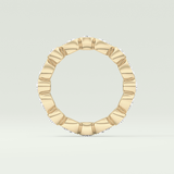1.28 TCW Round & Pear Shaped Moissanite Wedding Band