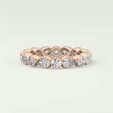1.28 TCW Round & Pear Shaped Moissanite Wedding Band