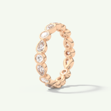 1.28 TCW Round & Pear Cut Lab-Grown Diamond Full Eternity Bezel Wedding Band