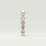 1.28 TCW Round & Pear Shaped Moissanite Wedding Band