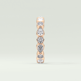1.28 TCW Round & Pear Shaped Moissanite Wedding Band