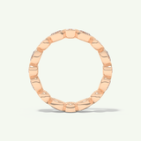1.28 TCW Round & Pear Shaped Moissanite Full Eternity Wedding Band