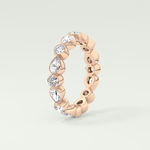 1.28 TCW Round & Pear Shaped Moissanite Wedding Band