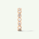 1.28 TCW Round & Pear Shaped Moissanite Full Eternity Wedding Band