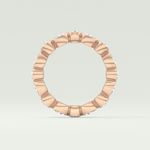 1.28 TCW Round & Pear Shaped Moissanite Wedding Band