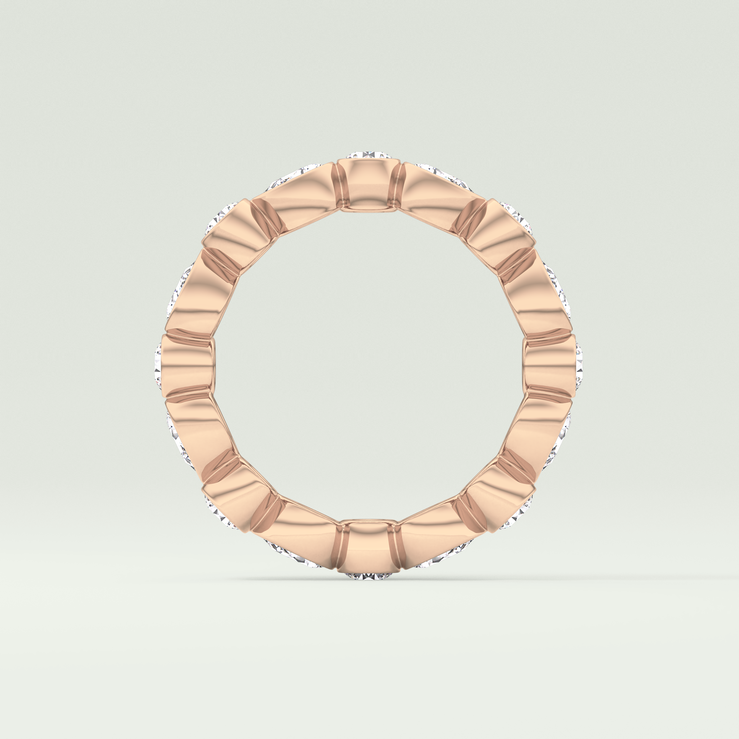 1.28 TCW Round & Pear Shaped Moissanite Wedding Band