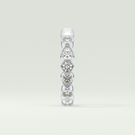 1.28 TCW Round & Pear Shaped Moissanite Wedding Band