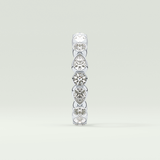 1.28 TCW Round & Pear Shaped Moissanite Wedding Band