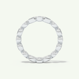 1.28 TCW Round & Pear Cut Lab-Grown Diamond Full Eternity Bezel Wedding Band