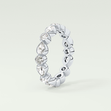 1.28 TCW Round & Pear Shaped Moissanite Wedding Band