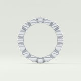1.28 TCW Round & Pear Shaped Moissanite Wedding Band