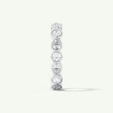 1.28 TCW Round & Pear Shaped Moissanite Full Eternity Wedding Band
