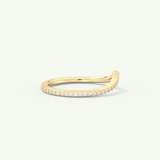 0.74 TCW Round Cut V Shaped Moissanite Full Eternity Wedding Band