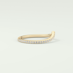 0.74 TCW Round Cut V Shaped Lab Grown Diamond Wedding Band