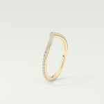0.74 TCW Round Cut V Shaped Lab Grown Diamond Wedding Band