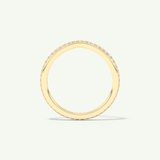0.74 TCW Round Cut Lab-Grown Diamond Wedding Band