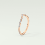 0.74 TCW Round Cut V Shaped Lab Grown Diamond Wedding Band