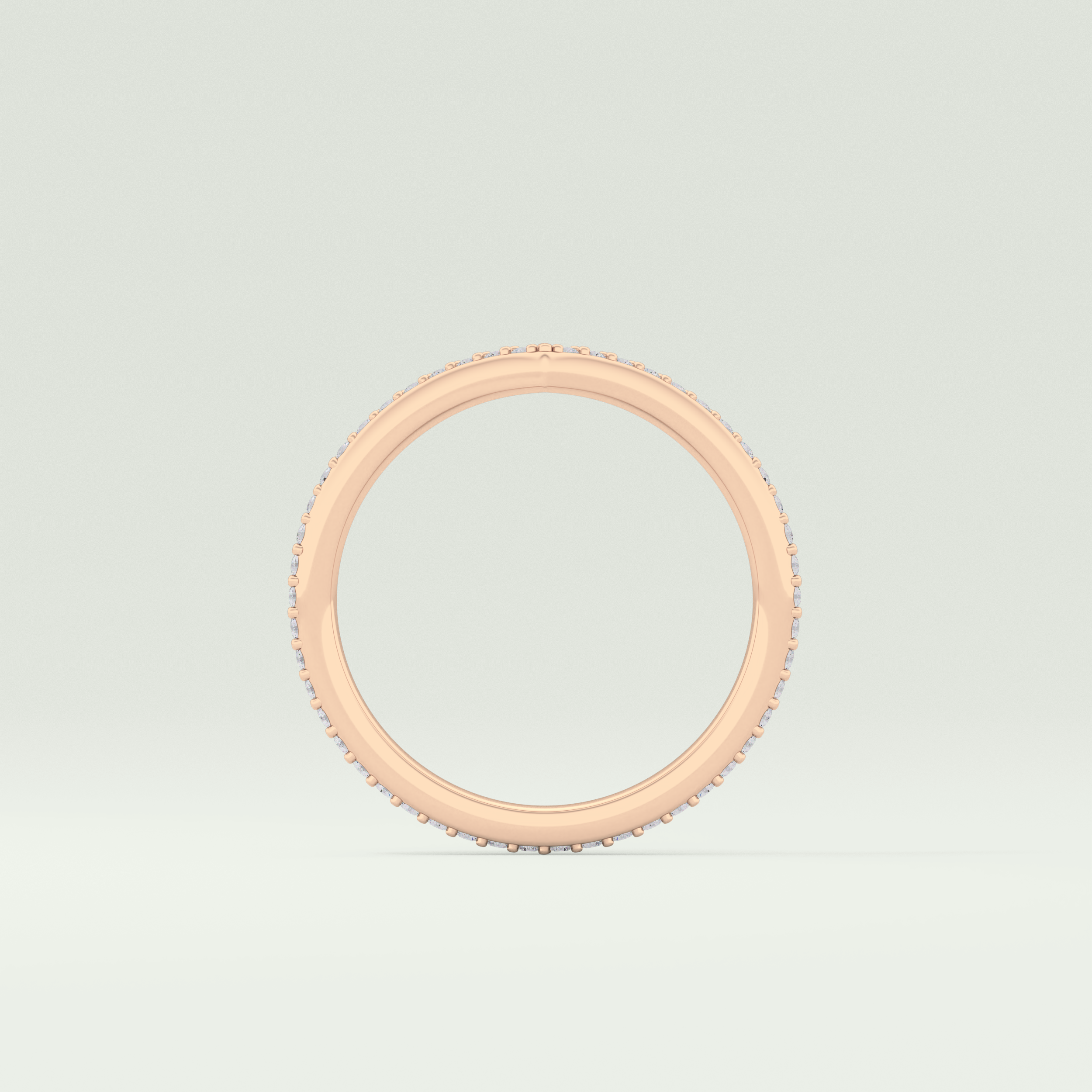 0.74 TCW Round Cut V Shaped Lab Grown Diamond Wedding Band