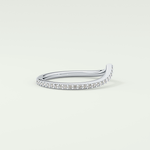 0.74 TCW Round Cut V Shaped Lab Grown Diamond Wedding Band
