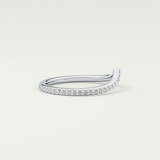 0.74 TCW Round Cut V Shaped Lab Grown Diamond Wedding Band