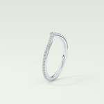 0.74 TCW Round Cut V Shaped Lab Grown Diamond Wedding Band