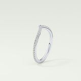 0.74 TCW Round Cut V Shaped Moissanite Wedding Band