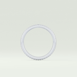 0.74 TCW Round Cut V Shaped Lab Grown Diamond Wedding Band