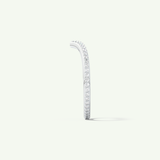 0.74 TCW Round Cut V Shaped Moissanite Full Eternity Wedding Band