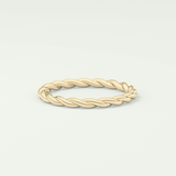 Sleek Simplicity Twisted Shank Wedding Band
