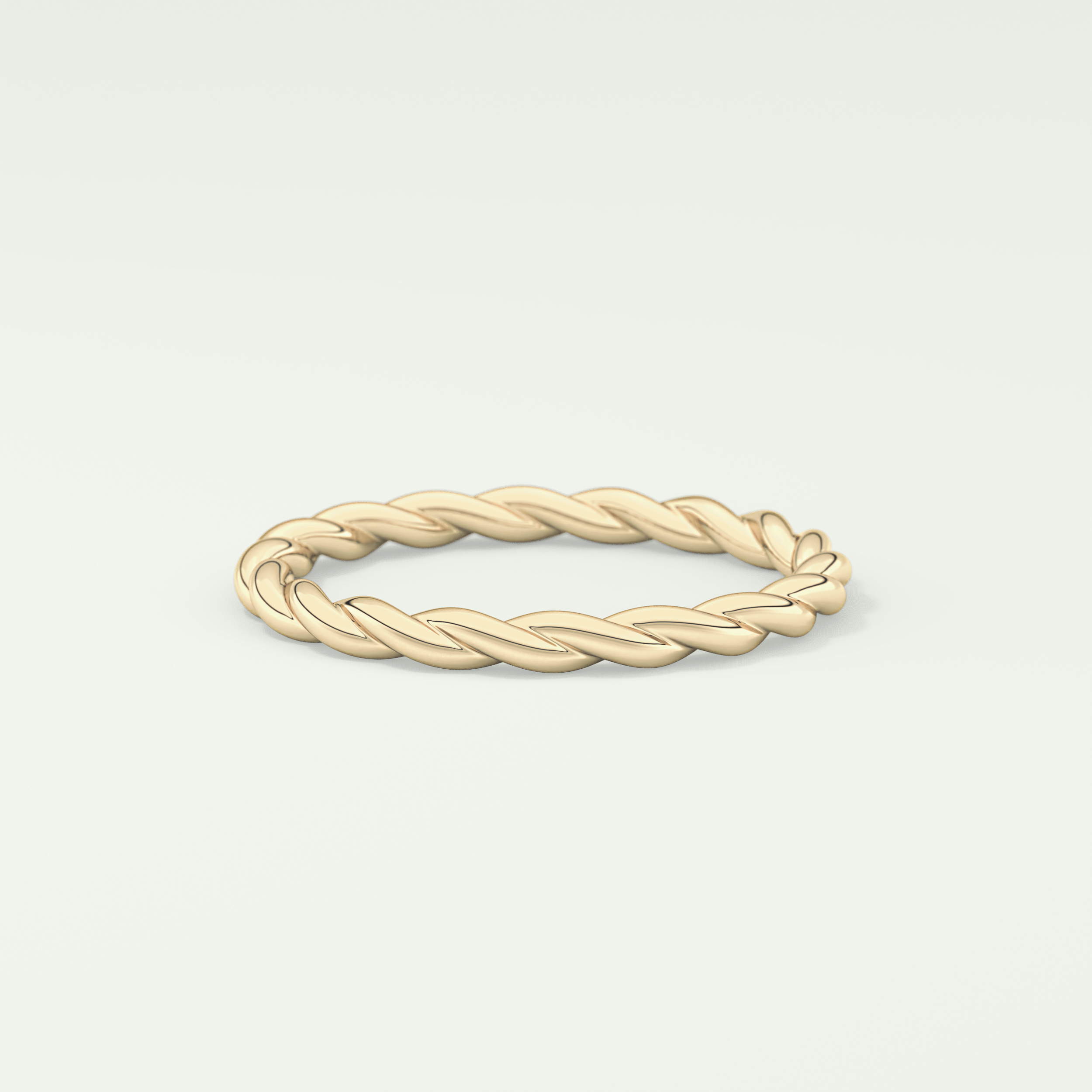 Sleek Simplicity Twisted Shank Wedding Band