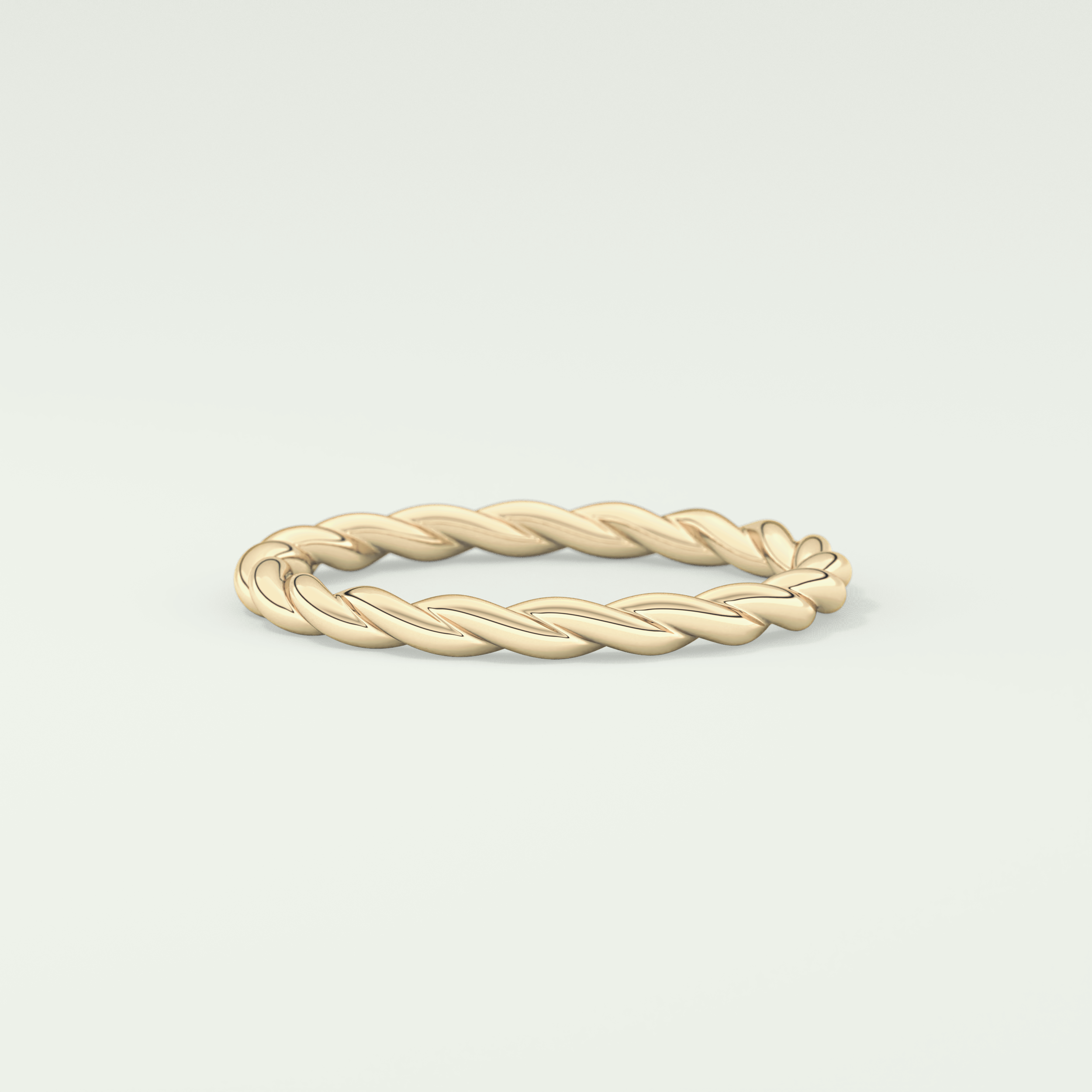 Sleek Simplicity Twisted Shank Wedding Band