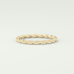 Sleek Simplicity Twisted Shank Wedding Band