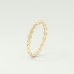 Sleek Simplicity Twisted Shank Wedding Band