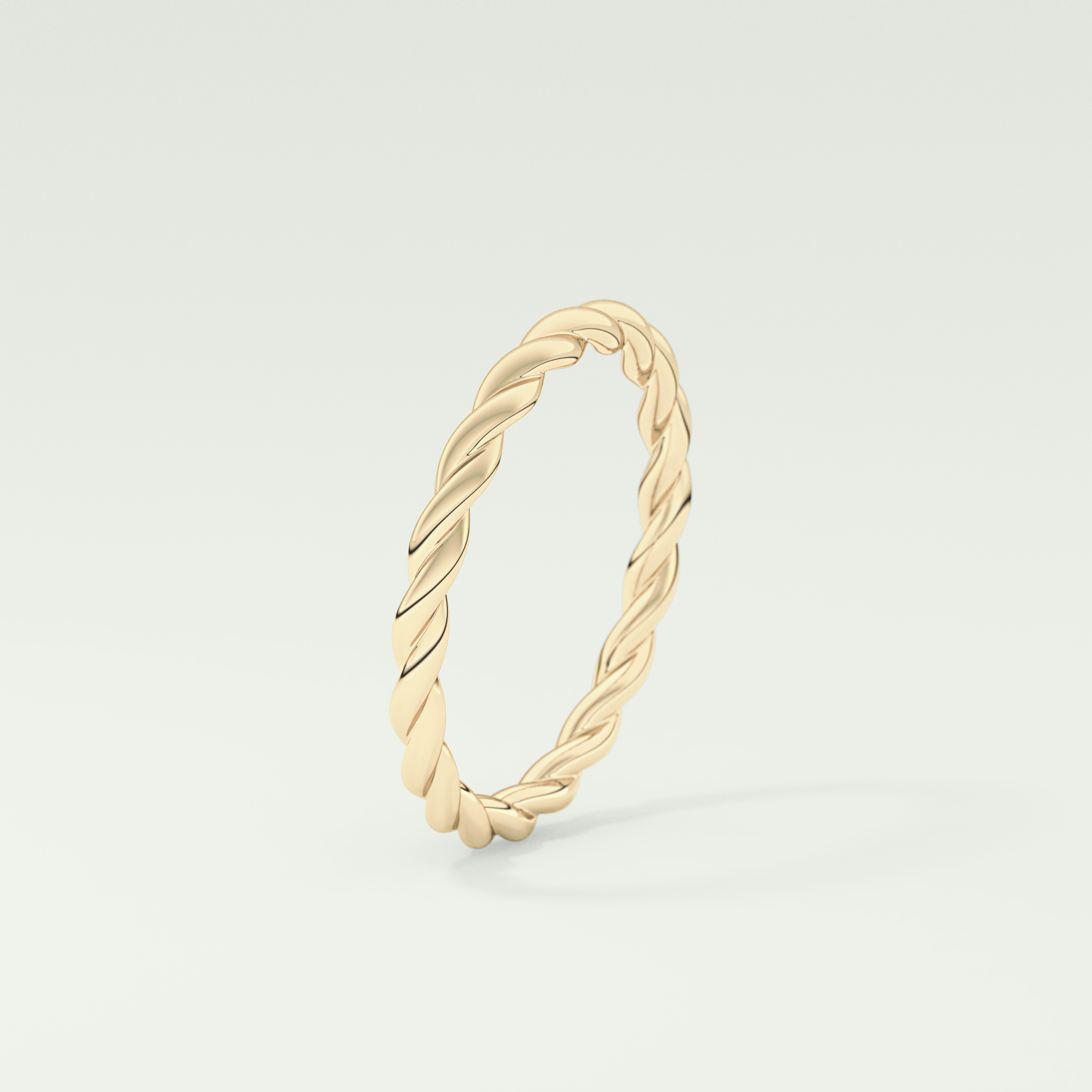 Sleek Simplicity Twisted Shank Wedding Band