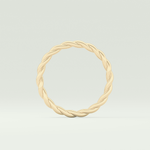 Sleek Simplicity Twisted Shank Wedding Band