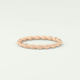 Sleek Simplicity Twisted Shank Wedding Band