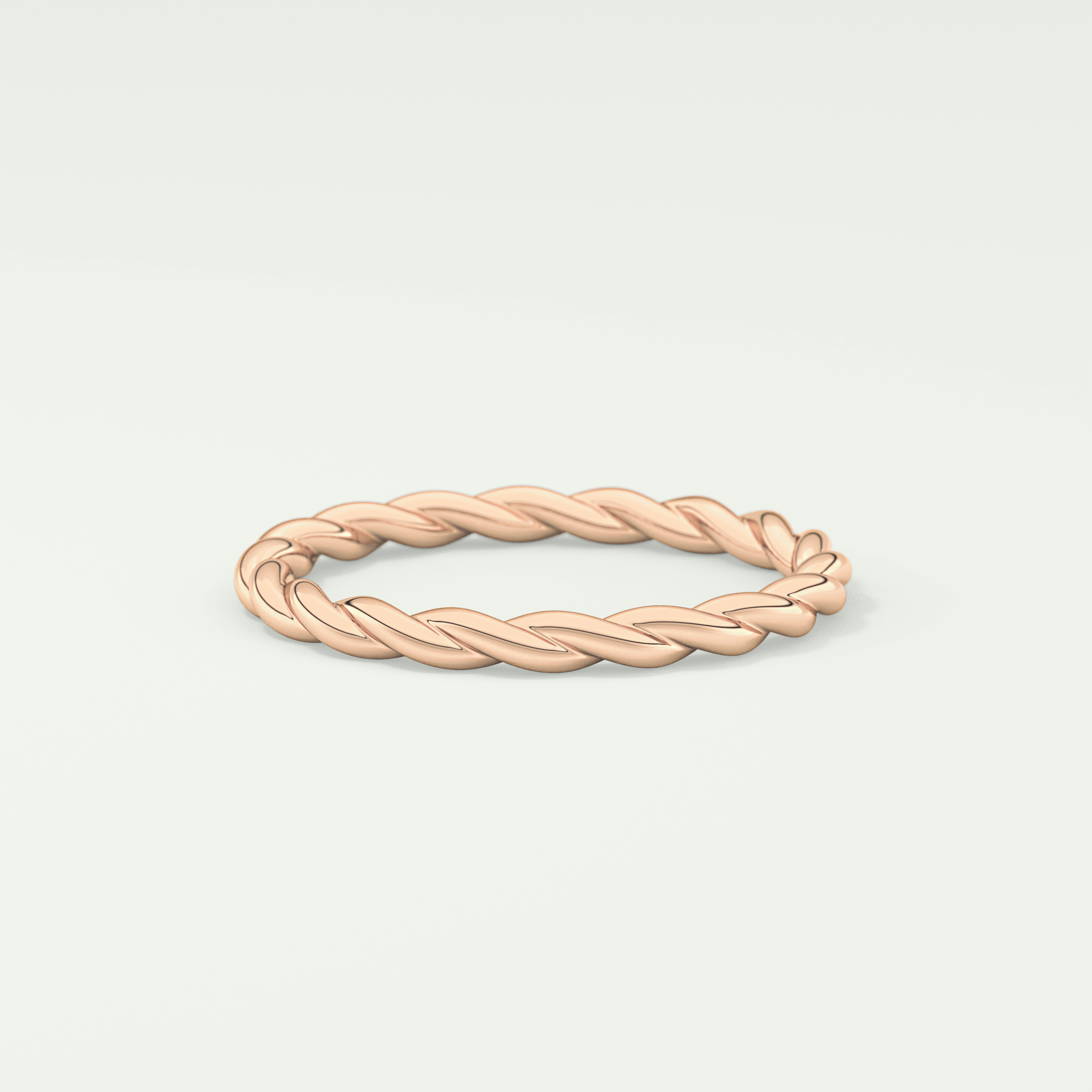 Sleek Simplicity Twisted Shank Wedding Band