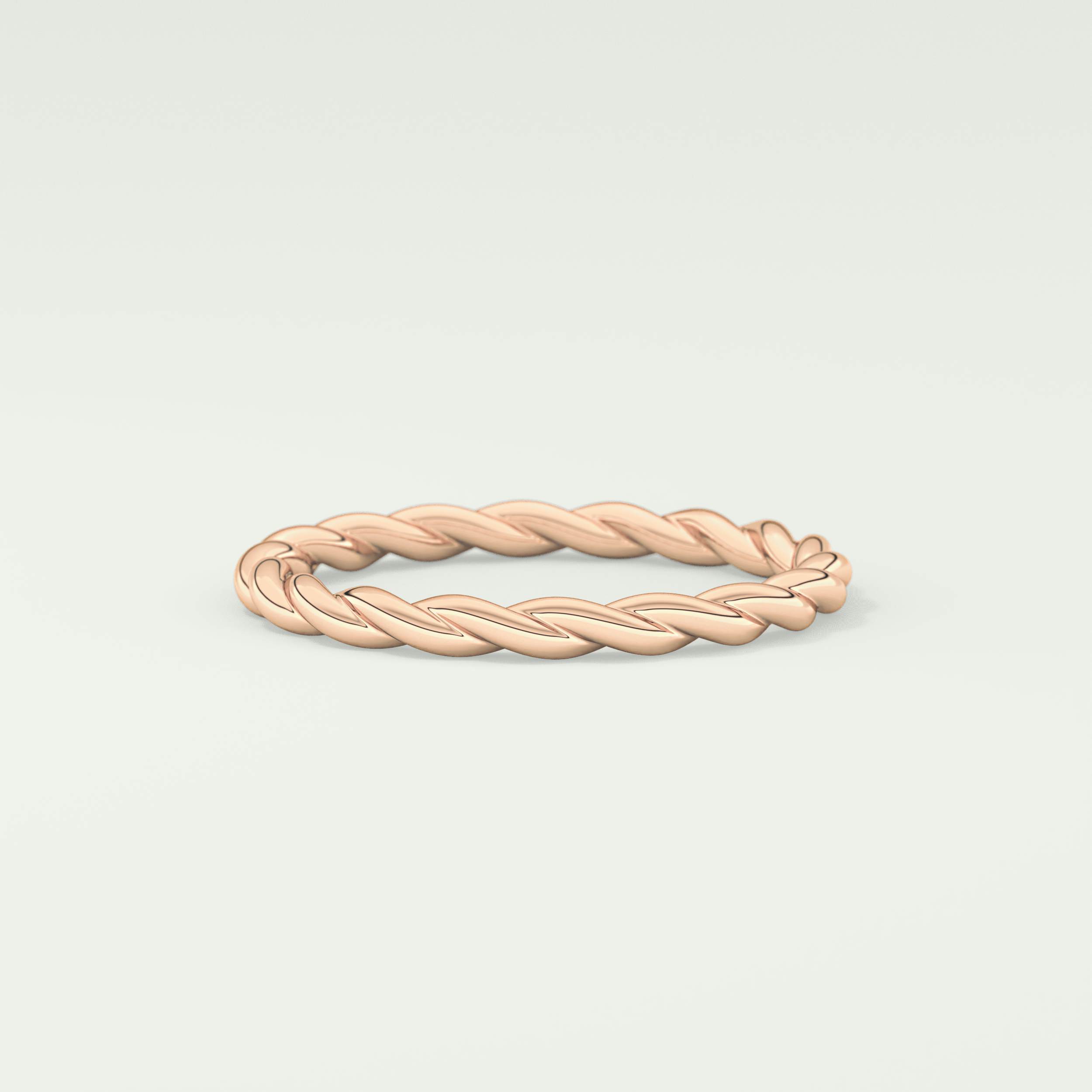 Sleek Simplicity Twisted Shank Wedding Band