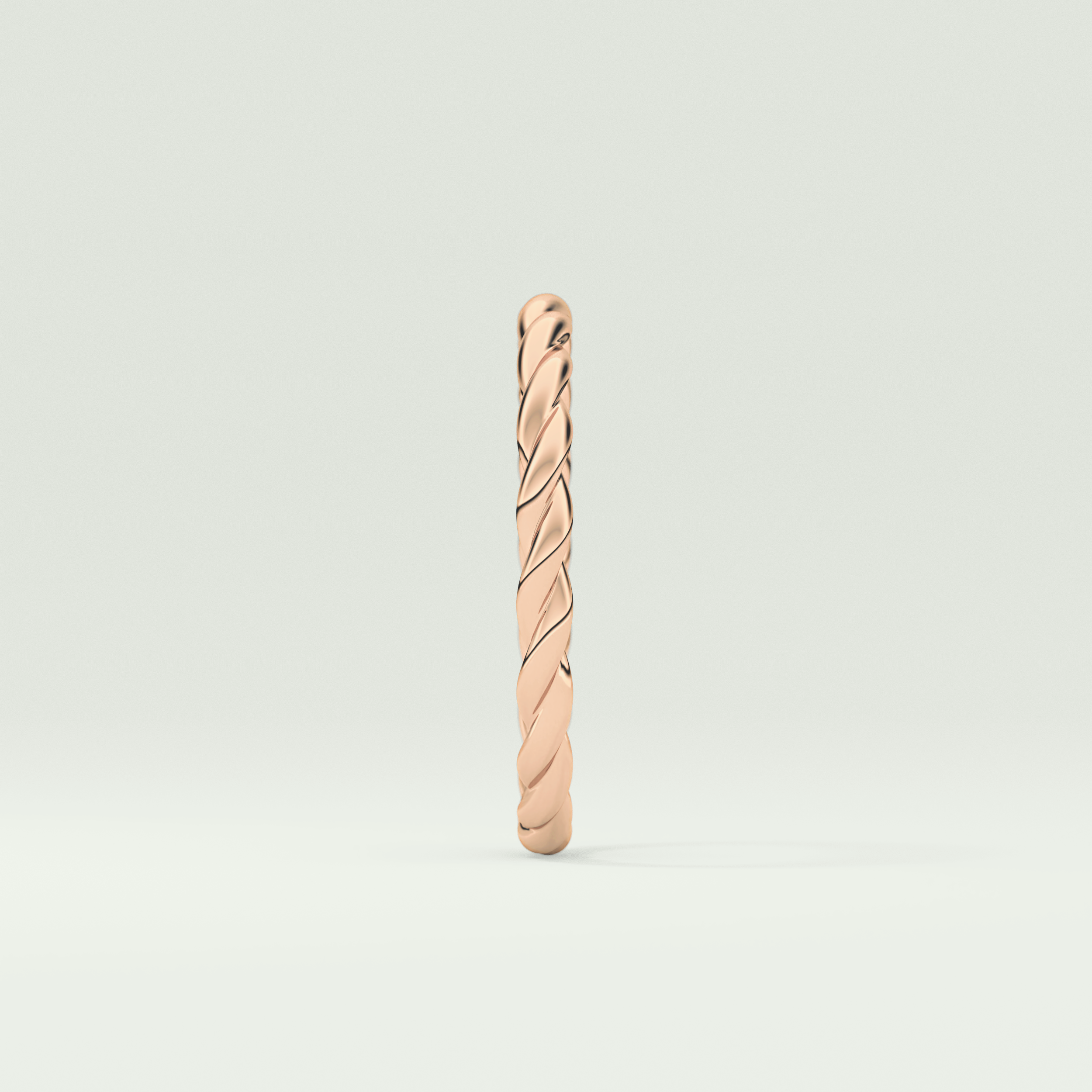 Sleek Simplicity Twisted Shank Wedding Band