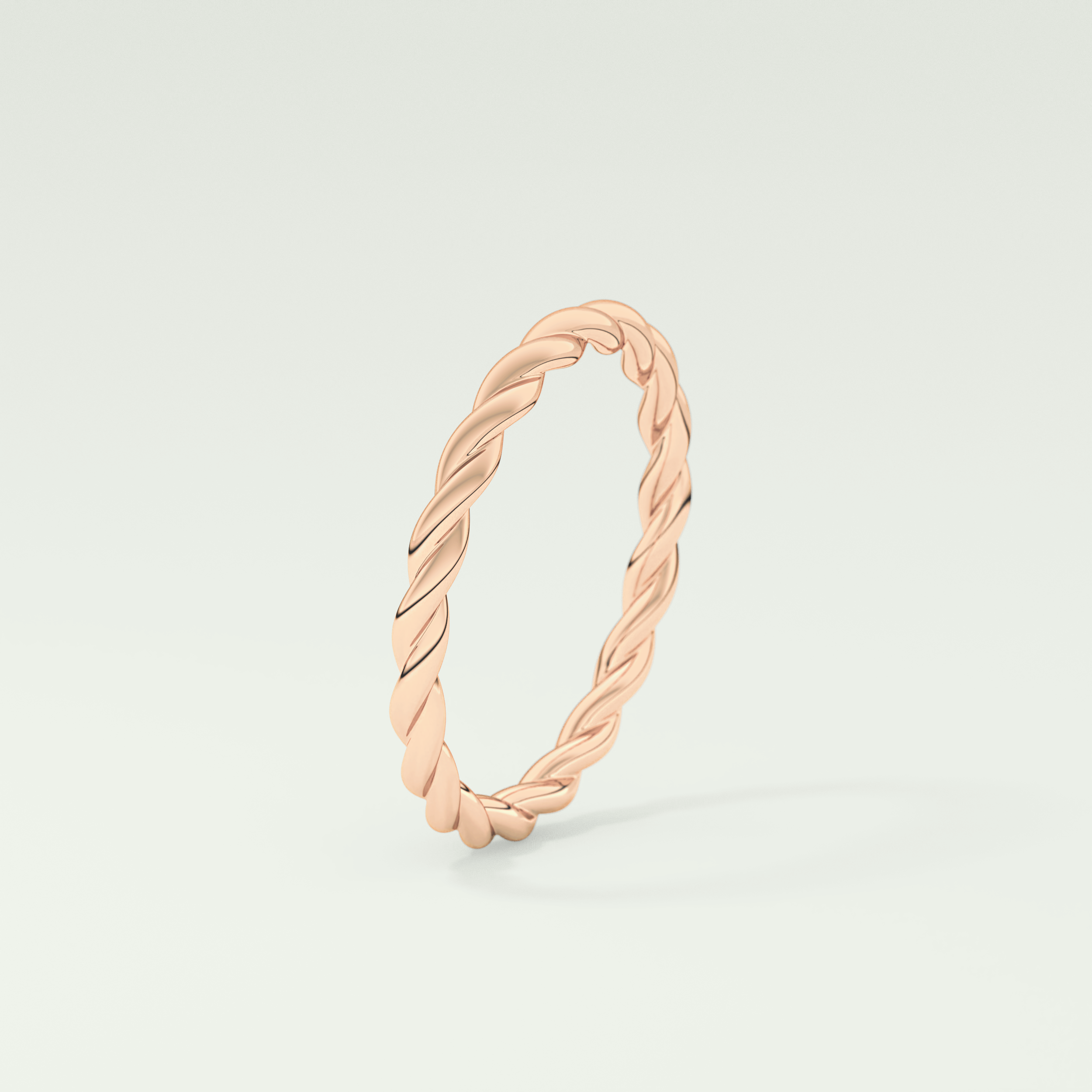 Sleek Simplicity Twisted Shank Wedding Band
