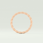 Sleek Simplicity Twisted Shank Wedding Band