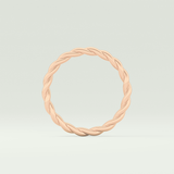 Sleek Simplicity Twisted Shank Wedding Band