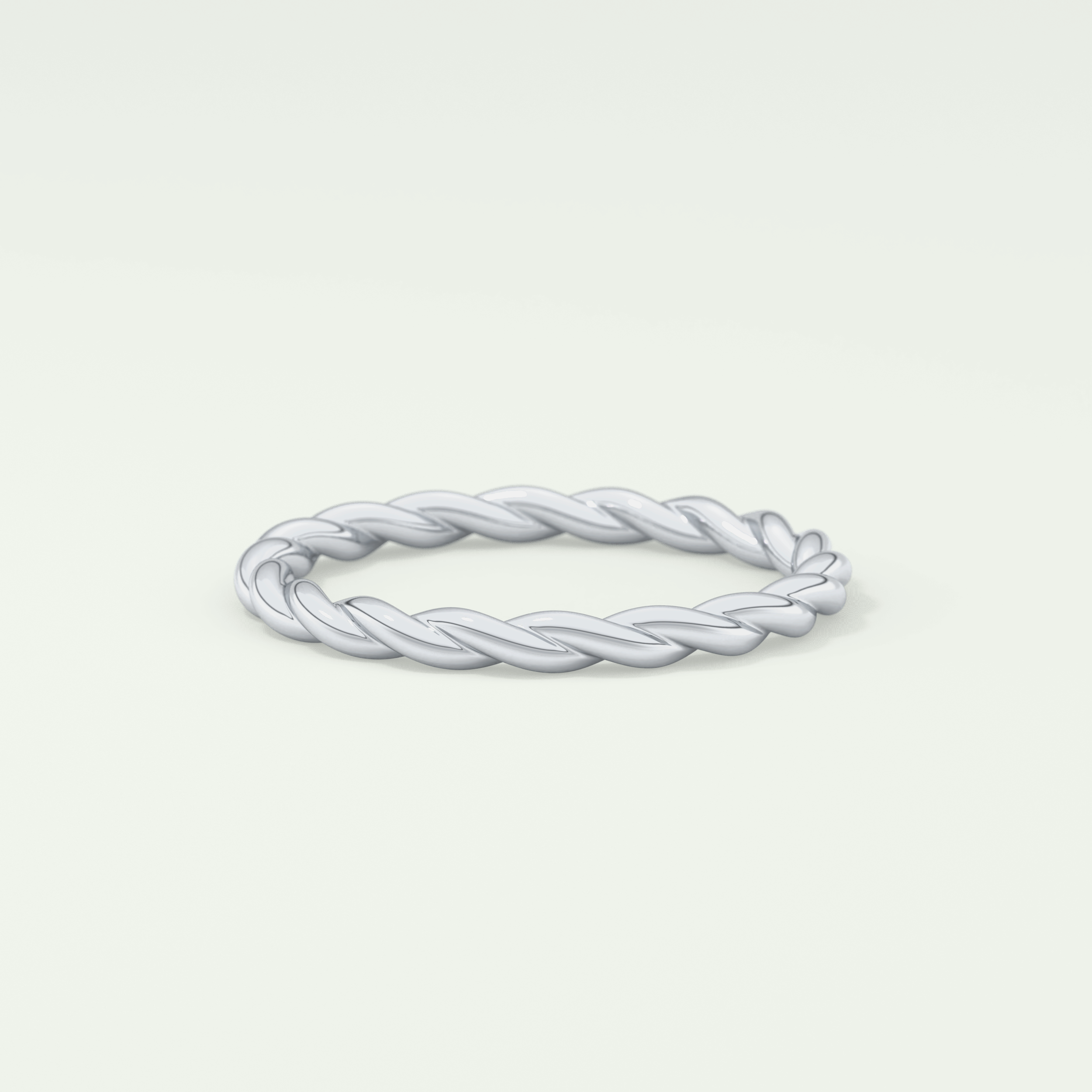 Sleek Simplicity Twisted Shank Wedding Band