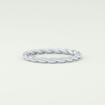 Sleek Simplicity Twisted Shank Wedding Band