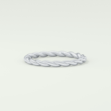 Sleek Simplicity Twisted Shank Wedding Band